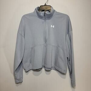 Under Armour women's Icon Fleece Oversized 1/2 Zip Crop Sweatshirt Size XS